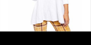 Free People Women's Amelia Cotton Waffle Knit Thermal Top White Size Medium