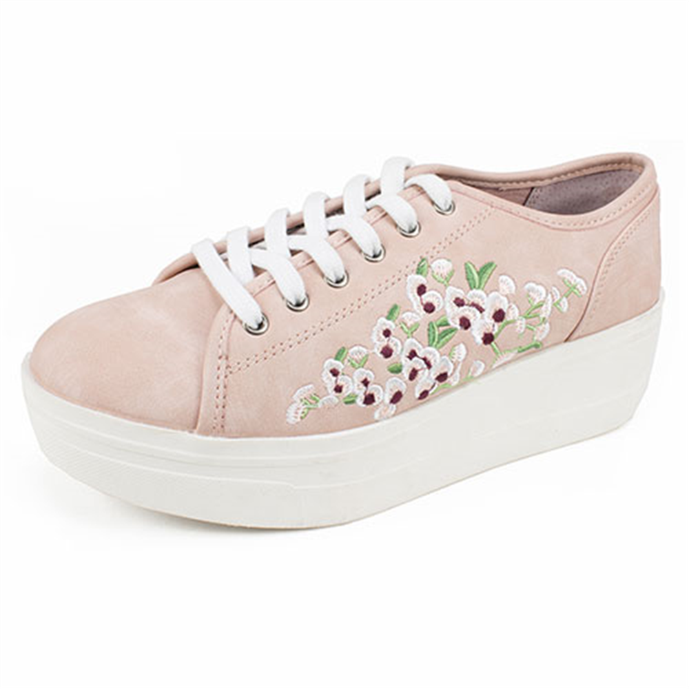 White Mountain Women's Amy Platform Sneaker Pink Size 6 M