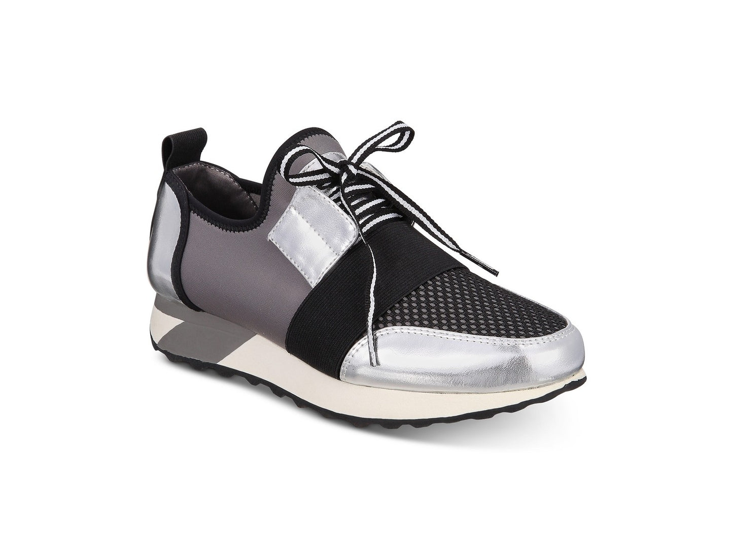 Material Girl Women's Annya Low Top Lace up Fashion Sneakers Gray Size 7.5 M