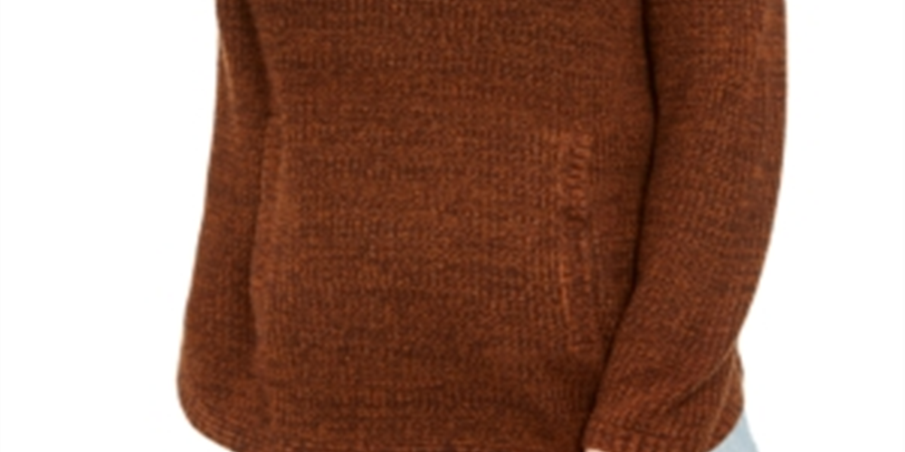 Style & Co Women's Plus Button Trim Sweater Brown Size 0X