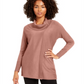 JM Collection Women's Sweater Mauve Large Rib Knit Pullover Pink Size Large