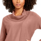 JM Collection Women's Sweater Mauve Large Rib Knit Pullover Pink Size Large
