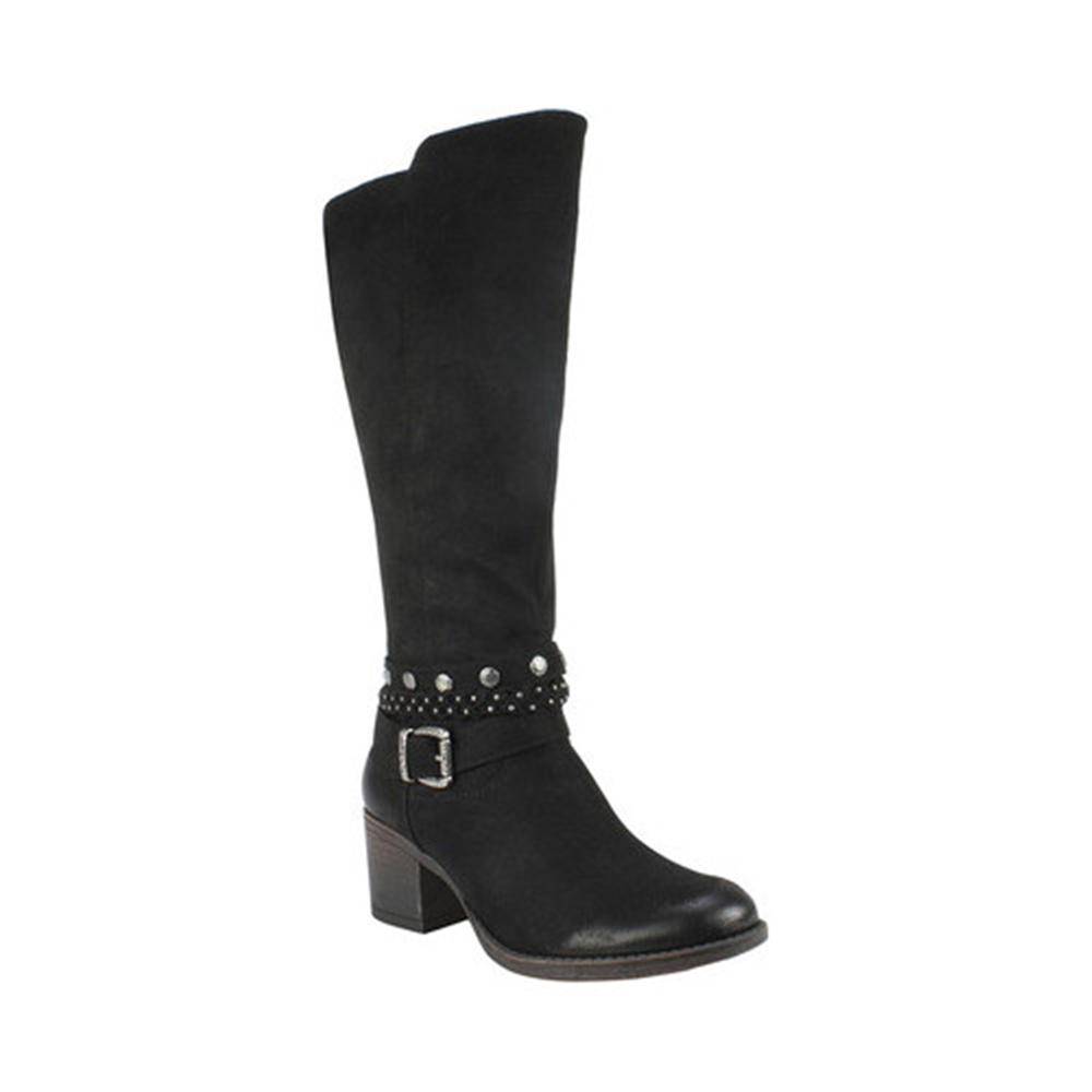 White Mountain Women's Tall Knee High Boot Black  Size 6 M