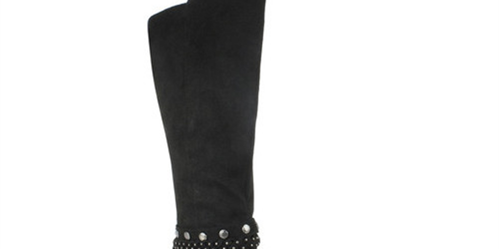 White Mountain Women's Tall Knee High Boot Black  Size 6 M