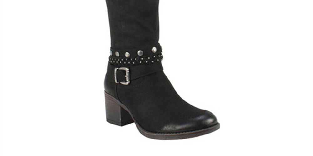 White Mountain Women's Tall Knee High Boot Black  Size 6 M