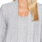 Alfred Dunner Women's Sapphire Skies Layered Look Top Gray Size Petite X-Large