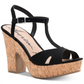 American Rag Women's Jamie1 Fabric Open Toe Casual Ankle Strap Black Size 10 M