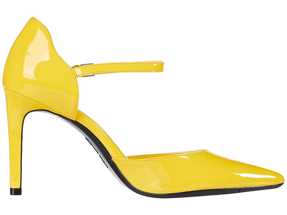 Calvin Klein Women's Roya Patent Leather Dress Heels Yellow Size 6 M