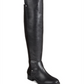 Material Girl Women's Webby Mixed Media Over the Knee Boots Black Size 5 M