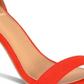 Material Girl Women's Blaire 5 Open Toe Formal Ankle Strap Sandals Red Size 6.5 M