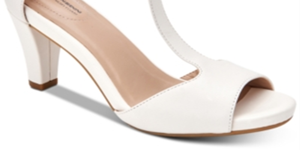 Giani Bernini Women's Claraa Open Toe Casual T-Strap Sandals White Size 11