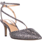 INC International Concepts Women's Lenii2 Strappy Rhinestone Evening Sandals Pewter Silver Size 5 M