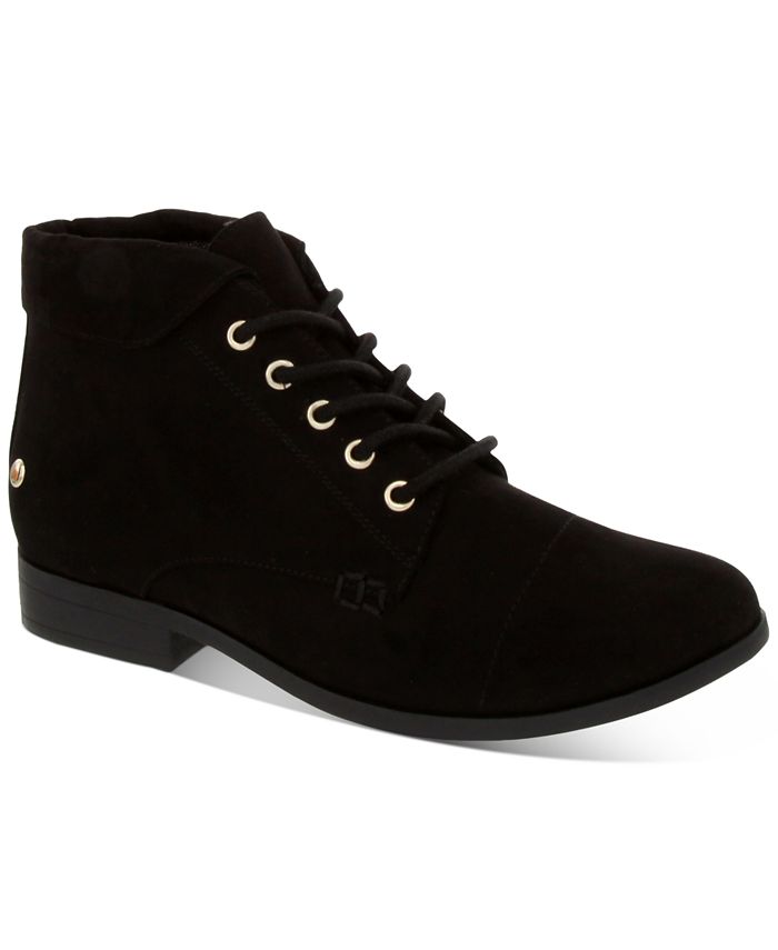 Charter Club Women's Crissie Lace up Booties Black Size 5.5 M