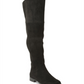 XoXo Women's Tristen Suede Almond Toe Knee High Fashion Boots Black Size 7.5