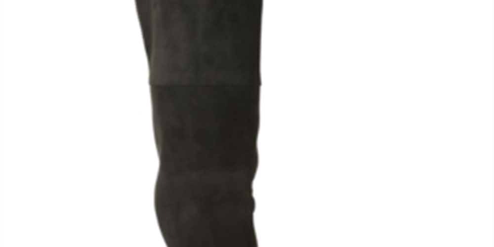 XoXo Women's Tristen Suede Almond Toe Knee High Fashion Boots Black Size 7.5