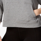 Calvin Klein Women's Relaxed Sleeve Logo Hoodie -Grey Size L