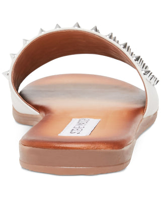 Steve Madden Women's Sandals Studded Leather Farryn Sandal White Size 8 M