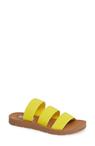 Steve Madden Women's Pascale Flat Sandals Yellow Size 7.5 M