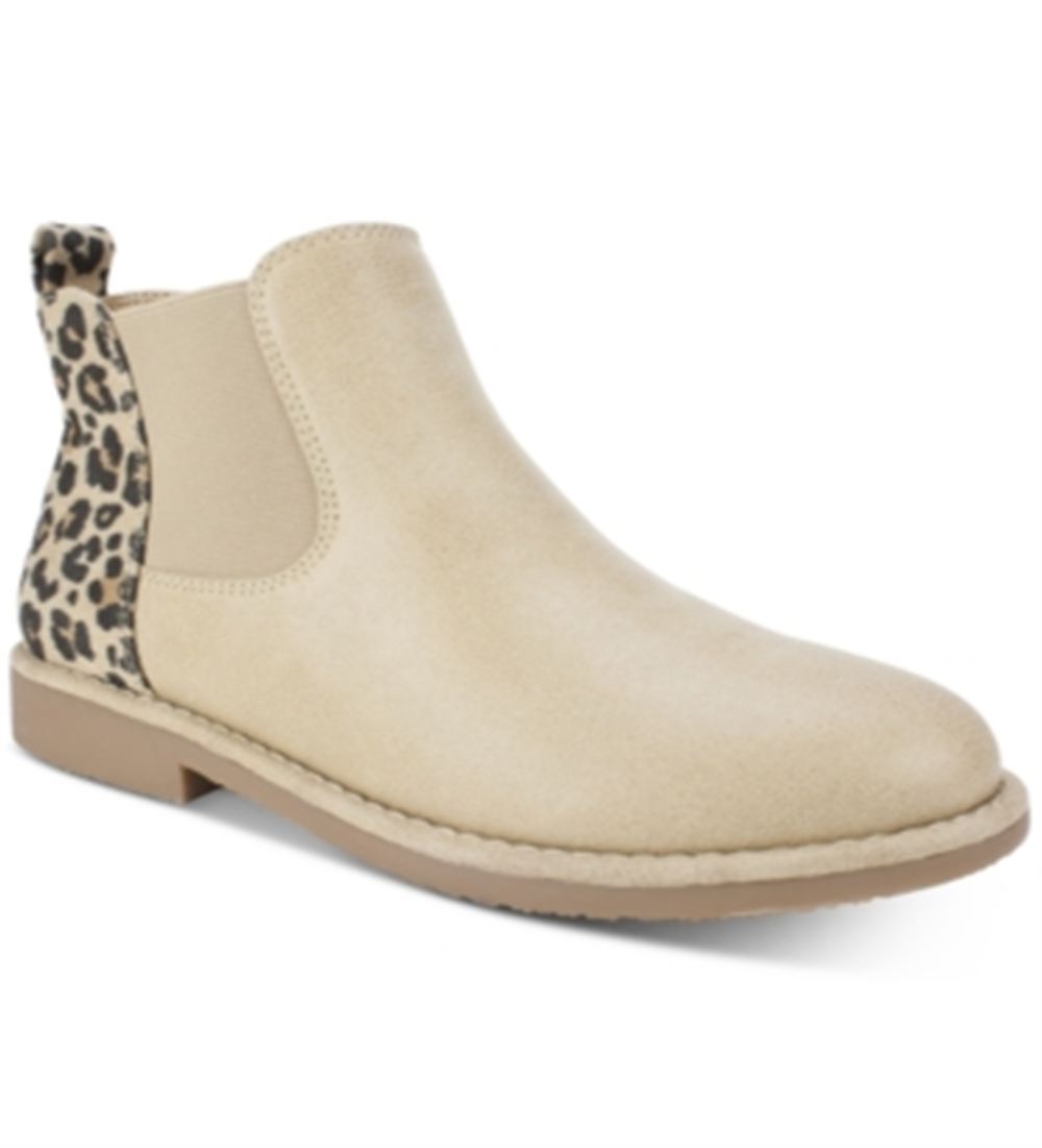 White Mountain Women's Maggie Fabric Closed Toe Ankle Chelsea Boots Brown Size 6 M