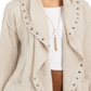Style & Co Women's Ribbed Long Sleeve Open Cardigan Sweater Beige Size Petite Small