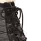 JBU Women's Platform Fur Trim Water Resistant Quilted Lorna Round Toe Block Heel Lace up Snow Boots Black Size 8