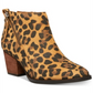Aqua College Women's Nancy Waterproof Booties  Leopard Suede Size 6 M