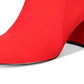 INC International Concepts Women's Floriann Fabric Almond Toe Ankle Fashion Boots Red Size 5.5 M