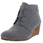 Dr. Scholl's Womens Conquer Wedge Bootie Gray Size 9 M