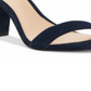 INC International Concepts Women's Adjustable Comfort Padded Ankle Strap Block Heel Buckle Leather Sandals Blue Size 10 M