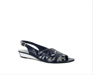 Easy Street Women's Sandals Clear Celebrate Slingback Sandal Blue Size 6