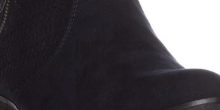 American Rag Women's Perforated Padded Abby Round Toe Block Heel Booties Blue Size 6.5 M