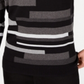 Alfani Men's Textured Striped V Neck Sweater Black Size Medium