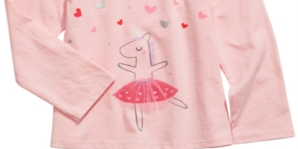 First Impressions Baby Girl's Dancing Unicorn T-Shirt Pink Size 3-6MOS
