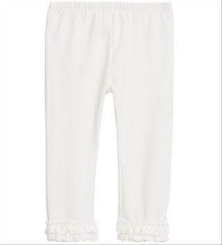 First Impressions Baby Girl's Ruffle Hem Leggings White Size 18MOS