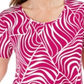 JM Collection Women's Printed Short Sleeve T-Shirt Pink Size Small