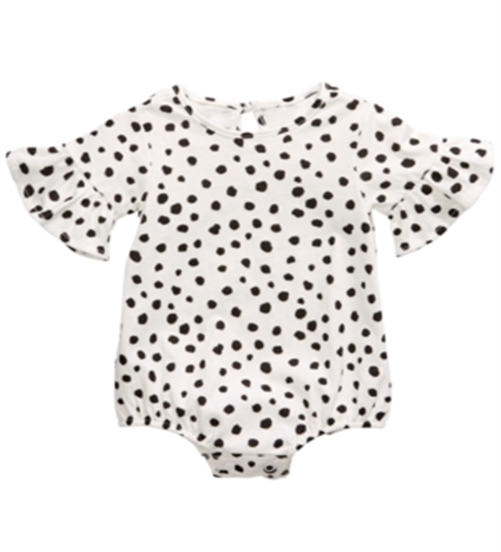 First Impressions Baby Girl's Cheetah Print Bell Sleeve Cotton Bodysuit White Size 6-9MOS