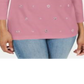 Karen Scott Women's Cotton Grommet Top Pink Size Large