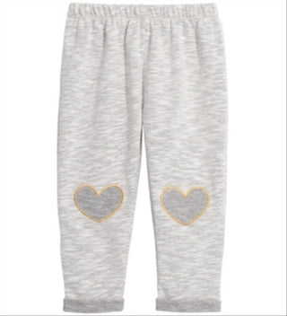 First Impressions Toddler Girl's Heart Trim Jogger Pants Gray Size 3T