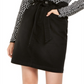 INC International Concepts Women's Paperbag Waist Denim Skirt Black Size 8 Petite