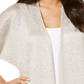 INC International Concepts Women's Sequinned Drape Front Cozy Cardigan Yellow Size Petite Medium