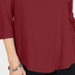 JM Collection Women's Cold Shoulder Top Red Size XX-Large