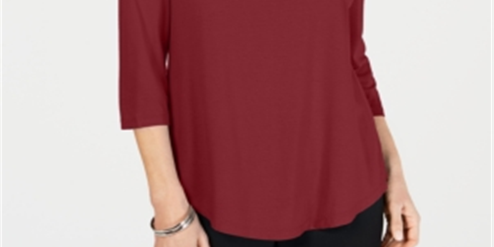 JM Collection Women's Cold Shoulder Top Red Size XX-Large