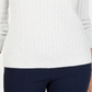 Karen Scott Women's Cable Knit Scoop Neck Sweater White Size PSM