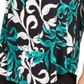 JM Collection Women's Printed Scoop Neck Top Green Size X-Small