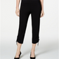JM Collection Women's Ruched Tie Hem Ankle Pants  Black Size X-Small