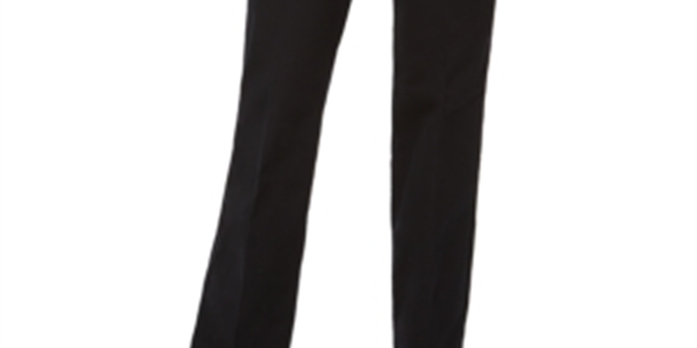 Charter Club Women's Pocketed Short Length Tummy Slimming Wear to Work Pants Black Size 14