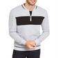 Alfani Men's Sweater Quarter Zip Pullover Stretch Grey Size Small