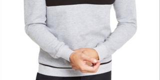 Alfani Men's Sweater Quarter Zip Pullover Stretch Grey Size Small