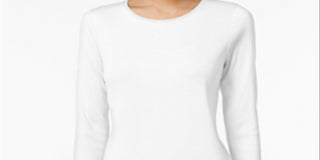 Charter Club Women's Pima Cotton Top White Size PSM