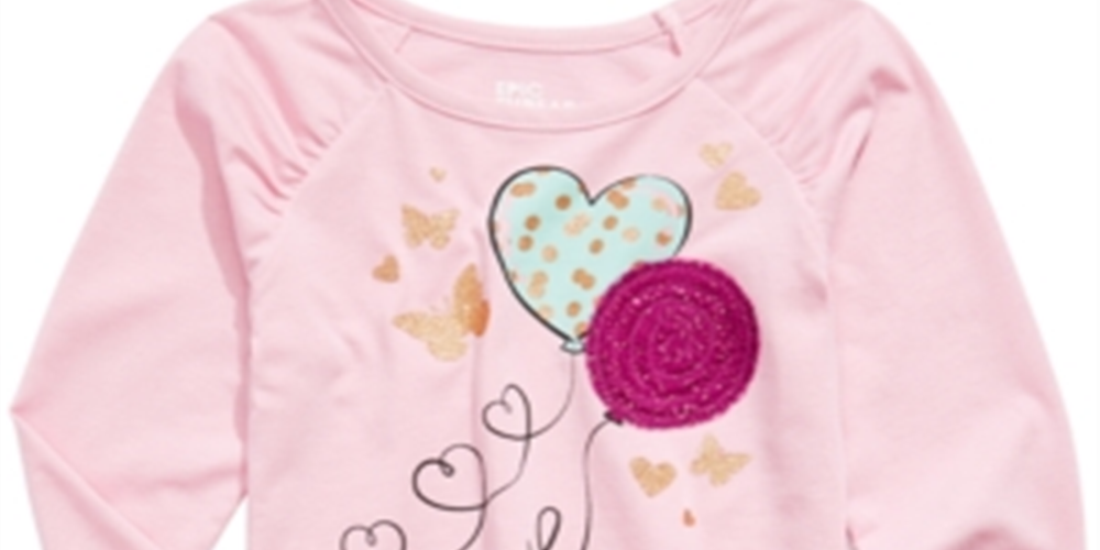 Epic Threads Toddler Girl's Butterfly Balloon T-Shirt Pink Size 4T
